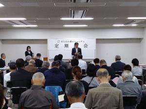 まちなか東地区の地域コミュニティ総会に参加した時の様子