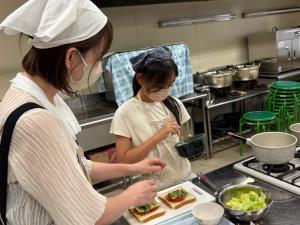 調理中