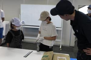 ユニオンツール見附工場でのわくわく体験塾の様子