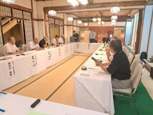 各地域コミュニティ会長の皆様との意見交換会の様子