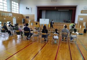 西地区コミュニティ避難所体験会の様子