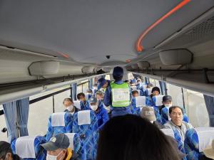 原子力防災住民避難訓練の様子