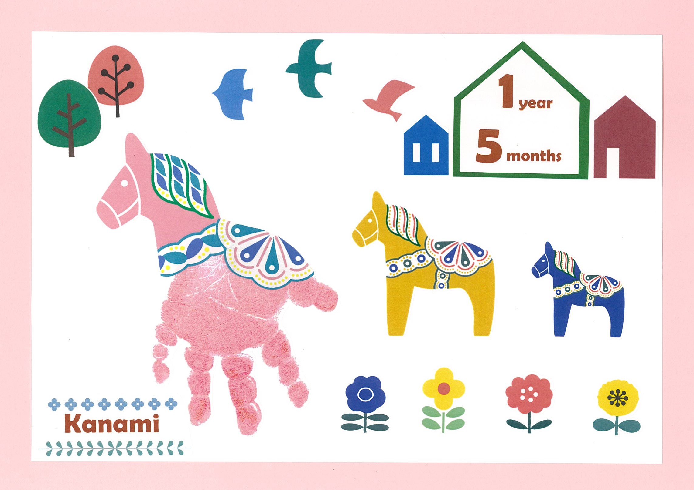 馬の手形アート