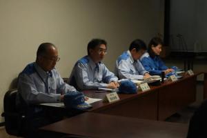 市役所職員を対象とした大規模地震想定の防災訓練の様子