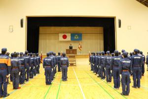 消防団新入団員・幹部団員研修会