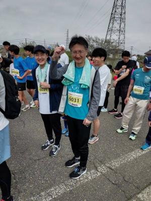 市長と議長がペアでマラソン