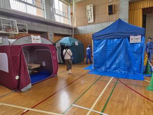 スフィア基準を取り入れた今町小学校の避難所