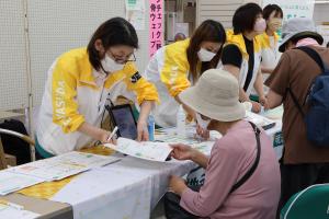 野菜接種充足度測定と骨健康度測定