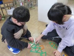 正三角形を作る様子